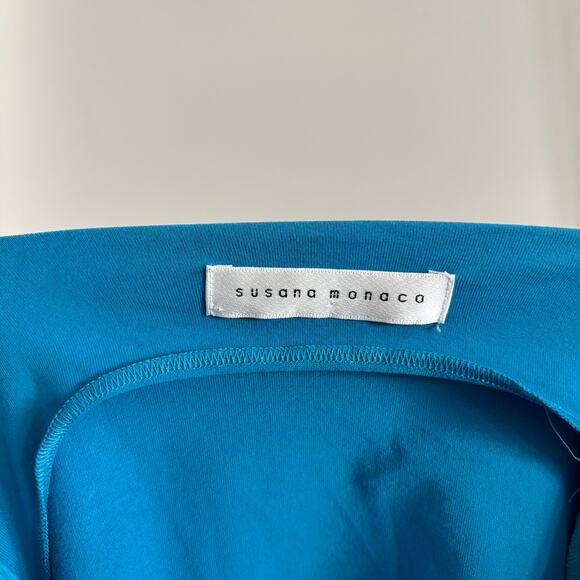 Susana Monaco Essential Everyday Tank Top Scoop Neck Blue Women's Size Large - Picture 3 of 7